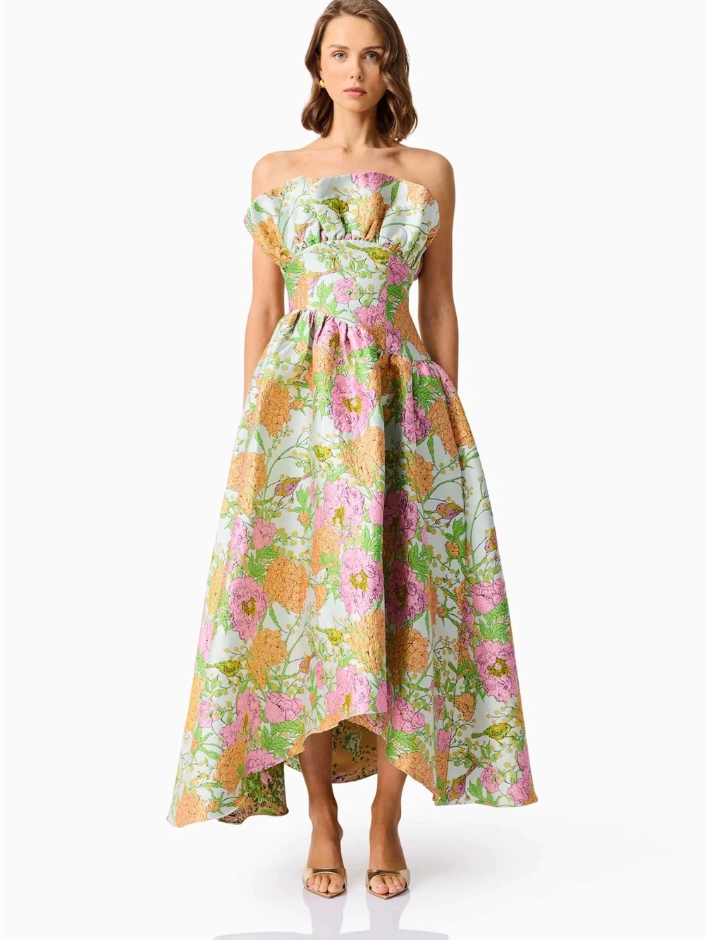 Elliatt Laurel Sleeveless Maxi Dress in Green Floral